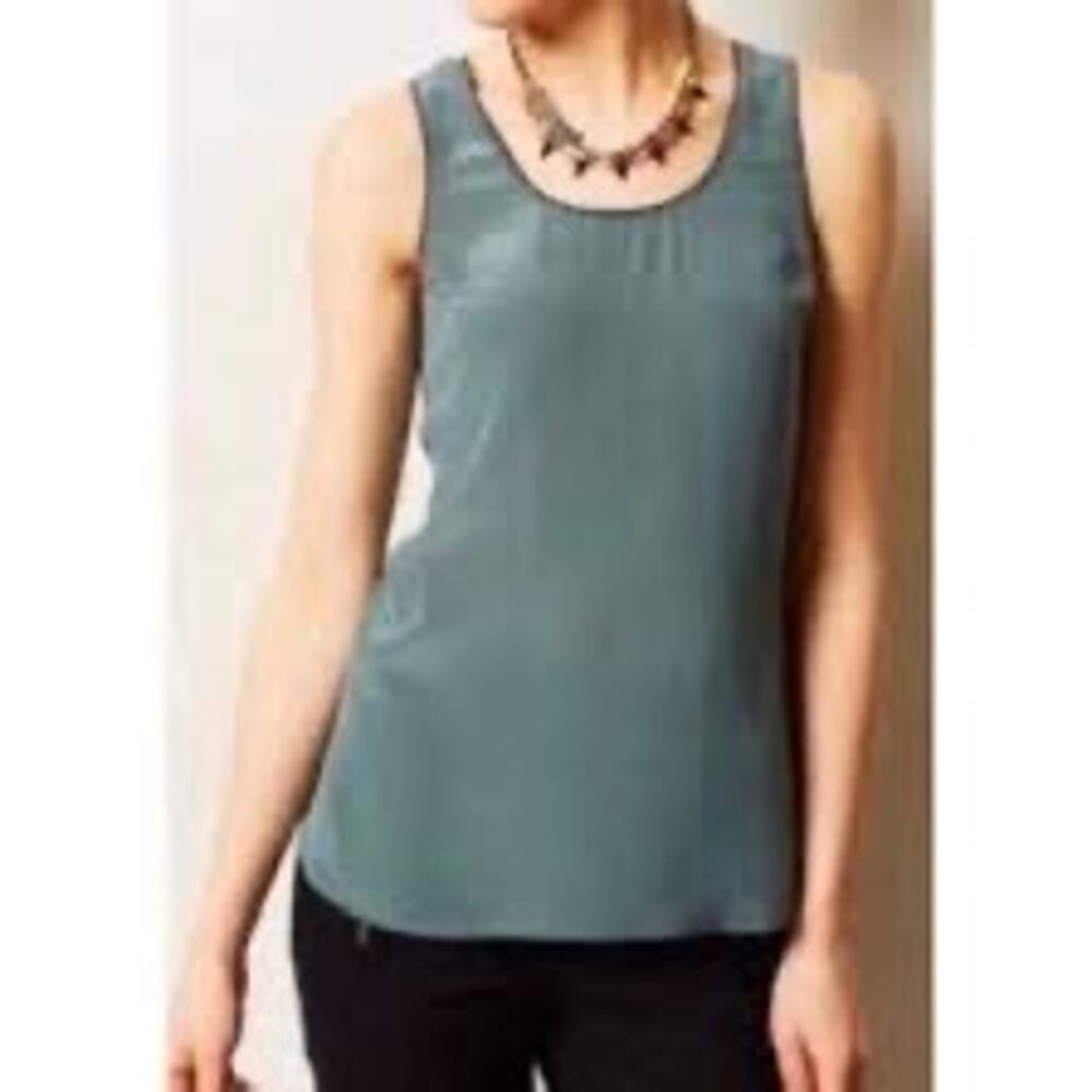 Anthropologie Maeve Women's 100% Silk Tank Top Sz 4 - Picture 2 of 6
